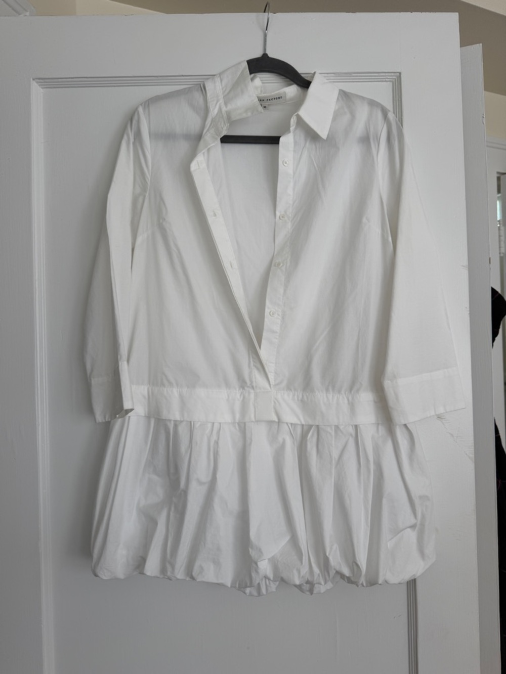 English Factory Women's White Drop-Waist Shirt Dress - Unbranded